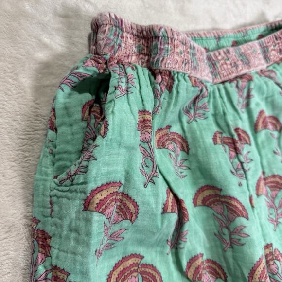 Victoria Dunn Women's Wide Leg Palazzo Pant Linen Blend Size XL Floral Boho - Picture 3 of 7